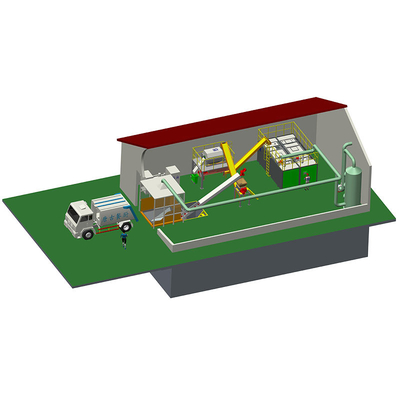 100T / ngày Thiết bị xử lý chất thải quy mô lớn Nhà hàng Dây chuyền sản xuất ủ