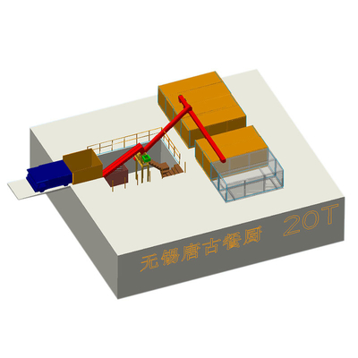 Hệ thống quản lý chất thải hữu cơ 20T 20 tấn / ngày Ủ chất thải sinh học