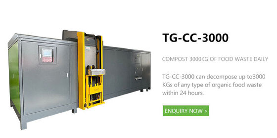 TOGO 3000kg / ngày Máy xử lý chất thải thực phẩm với máy bơm động cơ & Gear-SUS304 thép không gỉ 37KW Power