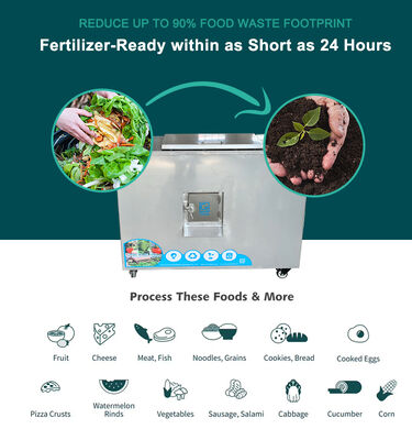 Máy ủ rác hữu cơ TOGO TG-CC-50 bằng thép không gỉ 304, dung tích 50kg và thời gian xử lý 21-24 giờ